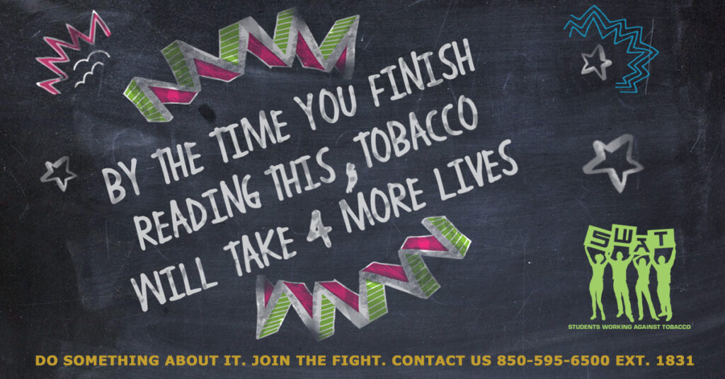 Ny the time you finish reading this, tobacco will take 4 more lives