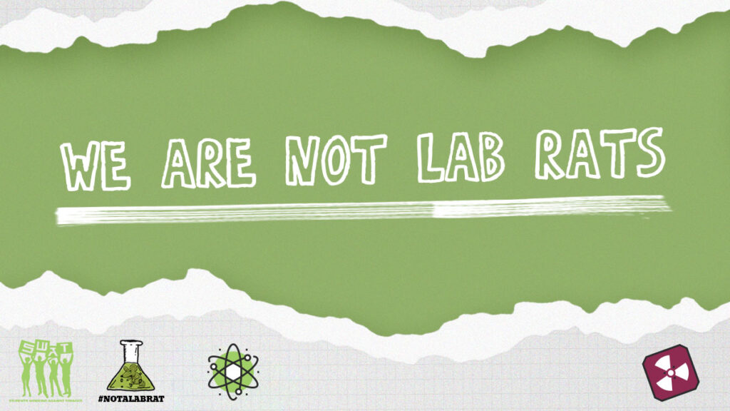 We are not lab rats graphic