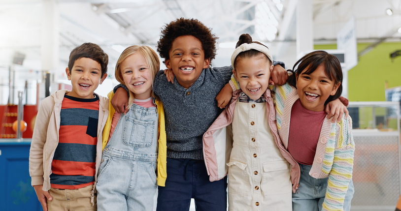 Happy group of School aged children