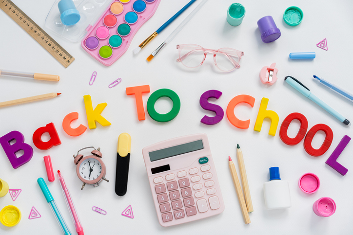 School Supplies that say Back to Schol